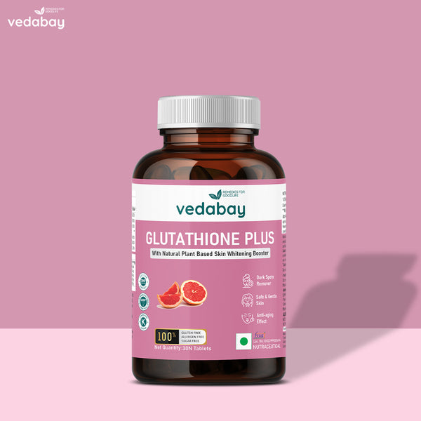Glutathione Tablets with Vitamin C & Biotin for Glowing, Healthy & Radiant Skin Vedabay Glutathione Tablets with Vitamin C & Biotin for Glowing, Healthy & Radiant Skin Vedabay