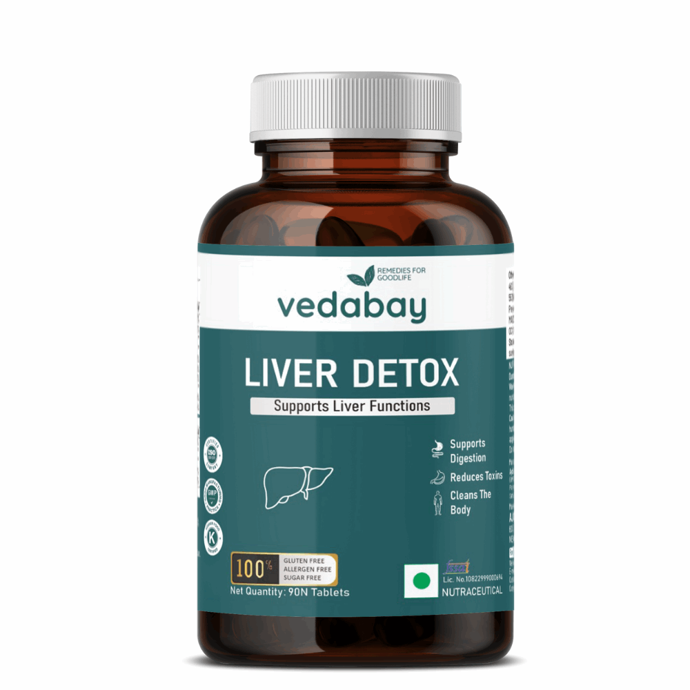 Combo: Liver Detox Tablets to Renew Liver Health & Repair Alcohol Damage + Lungs Detox Tablets to Cleanse Smoke & Pollution Damage, Remove Tar & Mucus - Vedabay